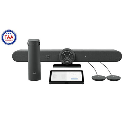 Logitech Rally Bar Kit para Salas Medianas Cámara 4K Micrófonos Modulares