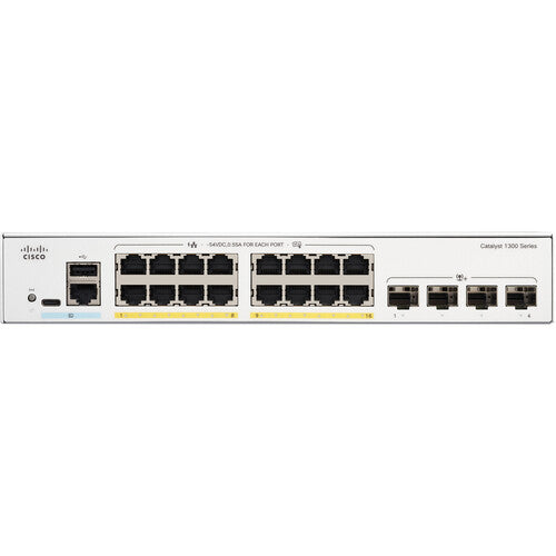 Cisco Catalyst C1300-16P-4X Switch gestionado 16 Puertos PoE+ 120W 112 Gb/s