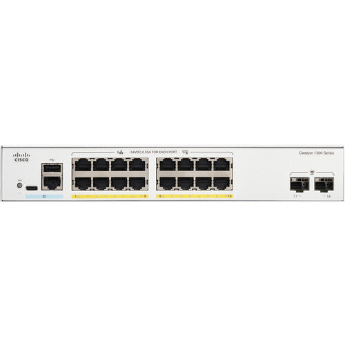 Cisco Catalyst C1300-16FP-2G Switch de Red Gestionado 16 Puertos PoE+ 240W