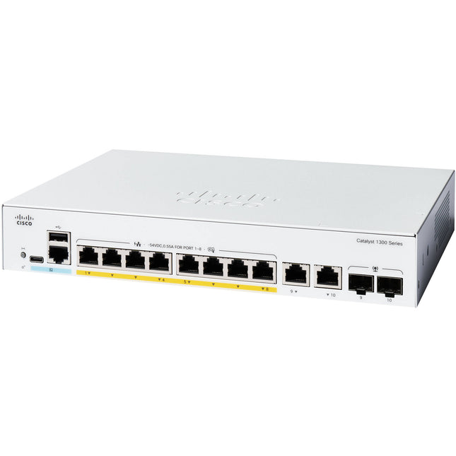 Cisco Catalyst C1300-8P-E-2G Switch de Red Gestionado 8 Puertos PoE+ 67W