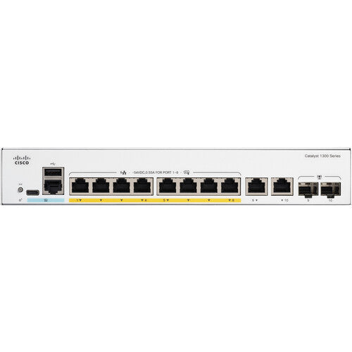 Cisco Catalyst C1300-8FP-2G Switch de Red Gestionado 8 Puertos PoE+ 120W
