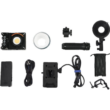 Sirui C150X Luz LED de Bolsillo Bi-Color 2800-6500K Kit Completo con Adaptador Bowens