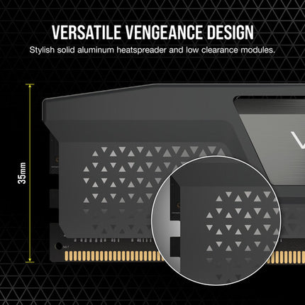 CORSAIR 32GB VENGEANCE DDR5 6000 MHz Memoria UDIMM 2x16GB Negra