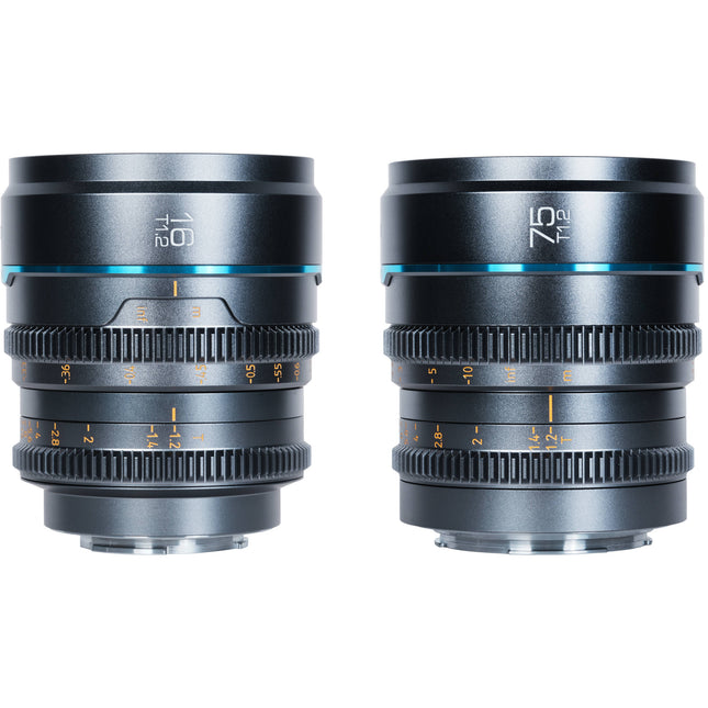 Sirui Night Walker T1.2 S35 Set de 2 lentes cine 16 y 75mm con estuche rígido
