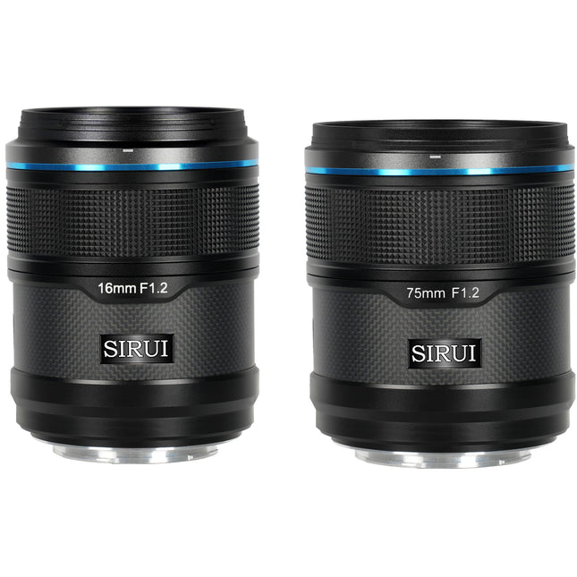 Sirui Sniper Kit de Lentes 16mm f1.2 y 75mm f1.2 con Estuche para FUJIFILM X