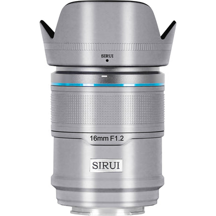 Sirui Sniper 16mm f/1.2 Lente Gran Angular Rápido Autofocus Sony E Plata