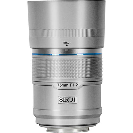 Sirui Sniper 75mm f1.2 Lente Autofoco Telefoto para Fujifilm X Plata con Capas y Funda