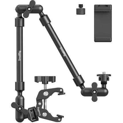 SmallRig Desktop Magic Arm con Abrazadera Crab para Superficies hasta 5 cm y Soporte para Smartphone de 2.7 a 3.9 pulgadas