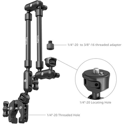 SmallRig Desktop Magic Arm con Abrazadera Crab para Superficies hasta 5 cm y Soporte para Smartphone de 2.7 a 3.9 pulgadas