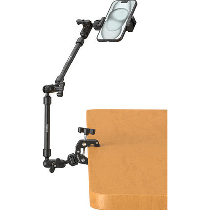SmallRig Desktop Magic Arm con Abrazadera Crab para Superficies hasta 5 cm y Soporte para Smartphone de 2.7 a 3.9 pulgadas