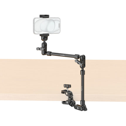 SmallRig Desktop Magic Arm con Abrazadera Crab para Superficies hasta 5 cm y Soporte para Smartphone de 2.7 a 3.9 pulgadas