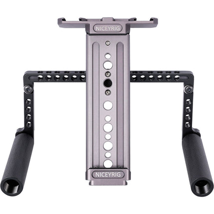 Niceyrig Soporte Plegable para Tablet con Doble Empuñadura 7.9 a 10.5 Pulgadas 4 Monturas Cold Shoe