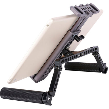 Niceyrig Soporte Plegable para Tablet con Doble Empuñadura 7.9 a 10.5 Pulgadas 4 Monturas Cold Shoe