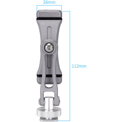 Niceyrig Soporte de Aluminio para Smartphone 5.5 a 7 Pulgadas Rotación 360°
