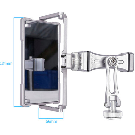 Soporte de aluminio Niceyrig para smartphone con espejo giratorio 5.5 a 7 pulgadas