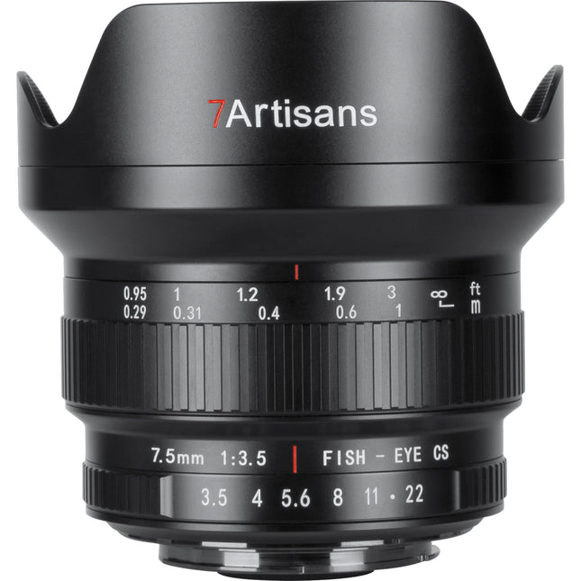 7Artisans 7.5mm f3.5 Lente Fisheye para Nikon F Ángulo 205° Estuche Incluido