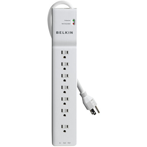 Belkin Protector Contra Sobretensiones 7 Enchufes 2160 Joule 6 Pies Blanco