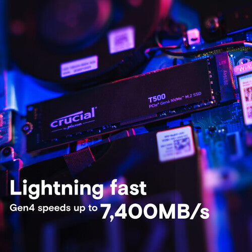 Crucial 2TB T500 PCIe 4.0 x4 SSD interno M.2 2280 7400 MB/s lectura