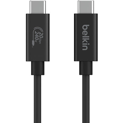 Belkin Connect Cable USB-C USB4 240W 6.6' 20 Gb/s 4K 60 Hz