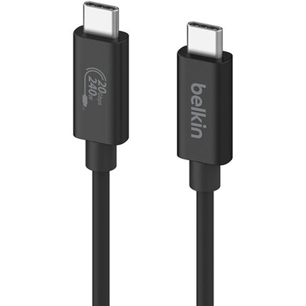 Belkin Connect Cable USB-C USB4 240W 6.6' 20 Gb/s 4K 60 Hz
