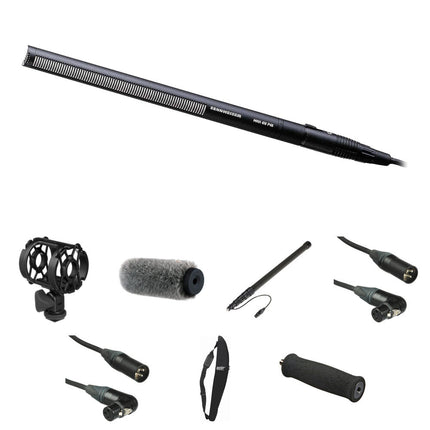 Sennheiser MKH 416-P48U3 Micrófono Shotgun Resistente a la Humedad 40 Hz-20 kHz con Accesorios de Grabación