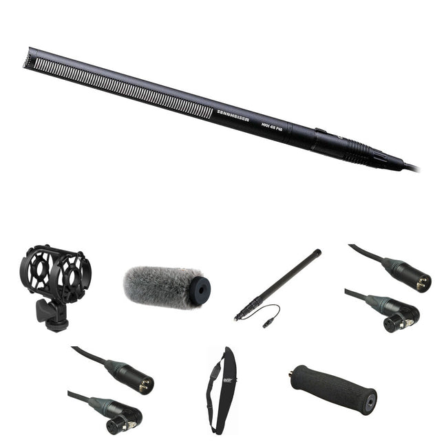 Sennheiser MKH 416-P48U3 Micrófono Shotgun Resistente a la Humedad 40 Hz-20 kHz con Accesorios de Grabación