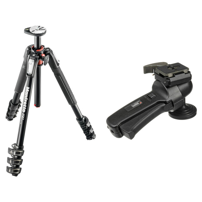Manfrotto MT190XPRO4 trípode de aluminio altura 170 cm capacidad 5 kg con cabezal ball 322RC2
