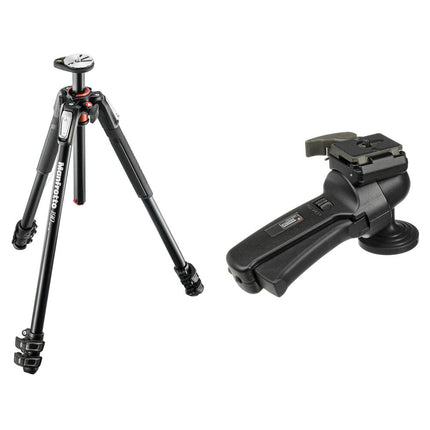 Manfrotto MT190XPRO3 Trípode de Aluminio con Cabezal 322RC2 y Altura Máxima 170 cm