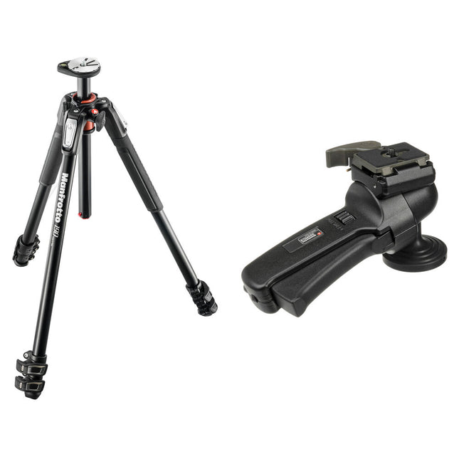 Manfrotto MT190XPRO3 Trípode de Aluminio con Cabezal 322RC2 y Altura Máxima 170 cm