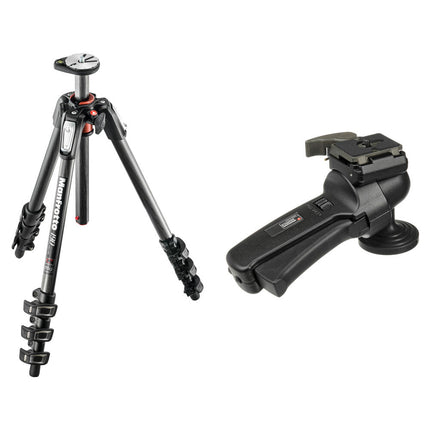Manfrotto MT190CXPRO4 trípode de fibra de carbono altura máxima 170 cm capacidad 5 kg con rótula 322RC2 y sistema de liberación rápida