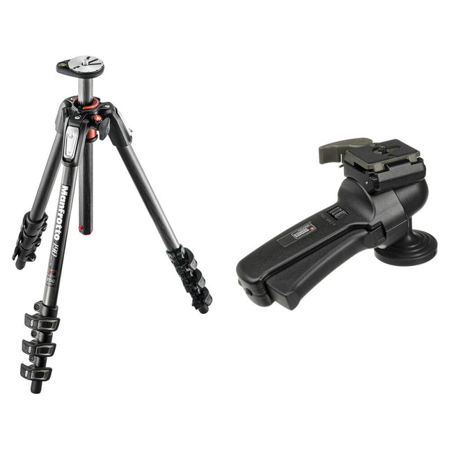 Manfrotto MT190CXPRO4 trípode de fibra de carbono altura máxima 170 cm capacidad 5 kg con rótula 322RC2 y sistema de liberación rápida