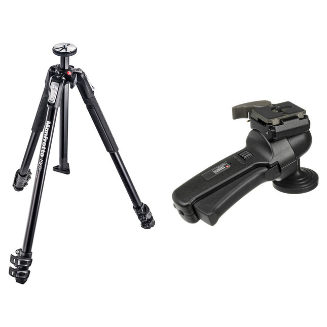 Manfrotto MT190X3 Trípode de Aluminio con Cabezal Esférico 322RC2