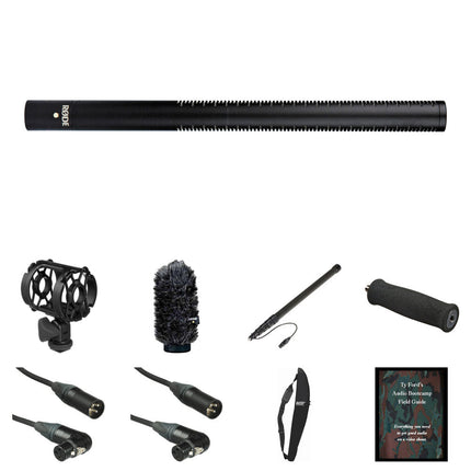 RODE NTG3B Micrófono Escopeta Resistente a Humedad con Kit Deluxe y Boompole de Grafito