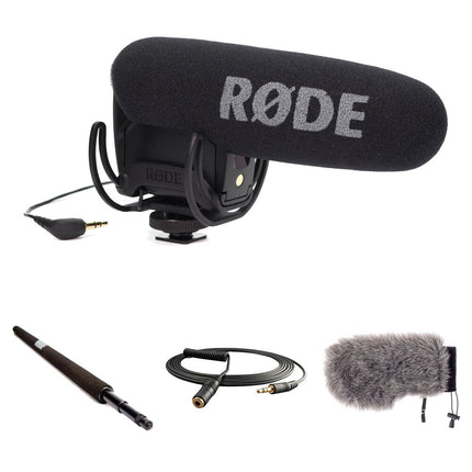 RODE VideoMic Pro Micrófono Escopeta con Boompole 70 Horas y Cable Extensión 3.5mm