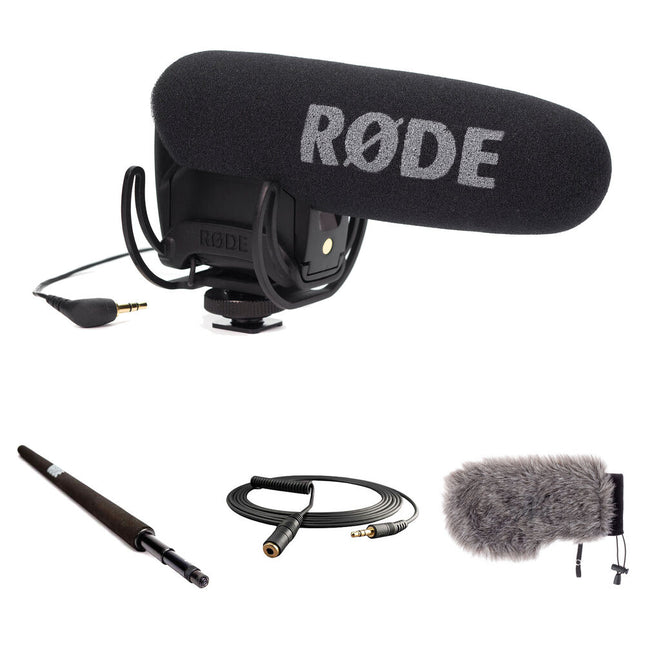 RODE VideoMic Pro Micrófono Escopeta con Boompole 70 Horas y Cable Extensión 3.5mm