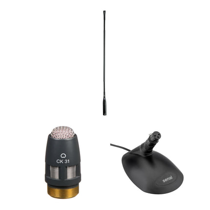 AKG 20" Micrófono Condensador Cardioide con Cuello de Ganso y Base de Escritorio