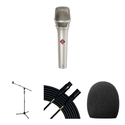 Neumann KMS 105 Micrófono Vocal Condensador Kit con Soporte Cable y Paravientos