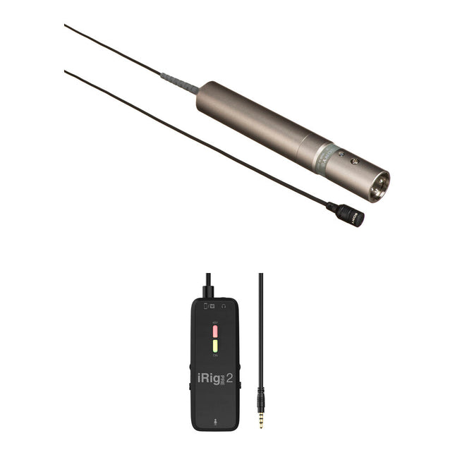 Sony ECM-44B Micrófono Lavalier Omnidireccional con iRig Pre 2 XLR