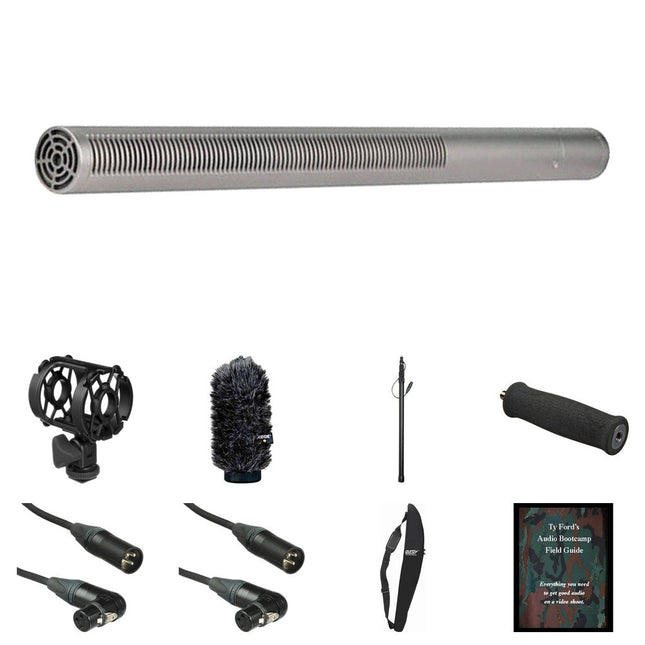 RODE NTG3 Micrófono Shotgun Resistente a la Humedad Kit de Grabación con Boompole de Aluminio y Windshield Deluxe