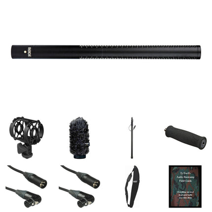 RODE NTG3B Micrófono Shotgun Resistente a la Humedad Con Boompole de Aluminio