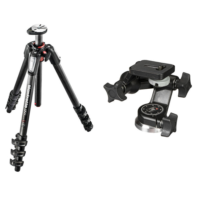 Manfrotto MT055CXPRO4 Tripié Fibra Carbono Altura 180 cm Carga 3 kg Cabezal 3D