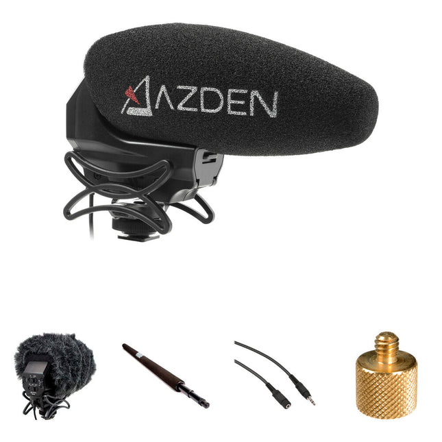 Azden SMX-30 Micrófono Escopeta para Cámara con Boompole RODE 24h Baterías