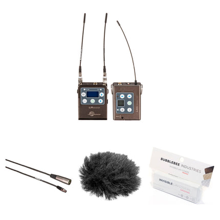 Lectrosonics L Series ZS-LRLMb Kit inalámbrico con micrófono lavalier omnidireccional y accesorios