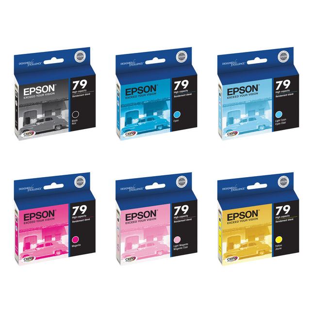 Epson 79 Juego de 6 Cartuchos de Tinta para Impresoras Stylus 1400 y Artisan 1430
