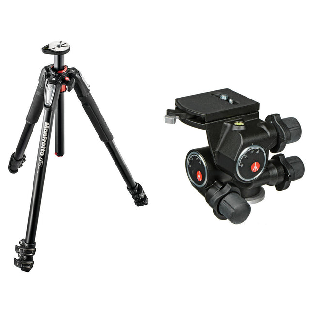 Manfrotto MT055XPRO3 Trípode de Aluminio con Cabezal Geared 410 y Altura Máxima 72"