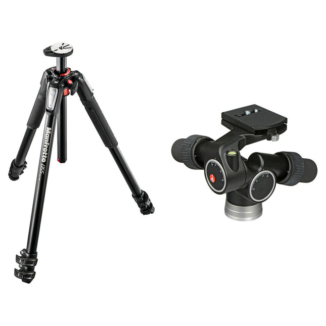 Manfrotto MT055XPRO3 Trípode de Aluminio 73.2" con Cabeza Geared 16.5 lb