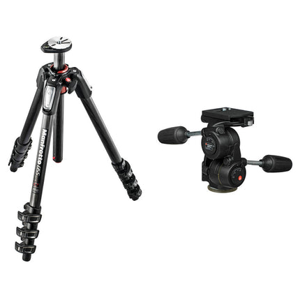 Manfrotto MT055CXPRO4 Trípode de Fibra de Carbono Altura 73 Pulgadas Capacidad 17.6 lb Cabezal 3 Vías 808RC4