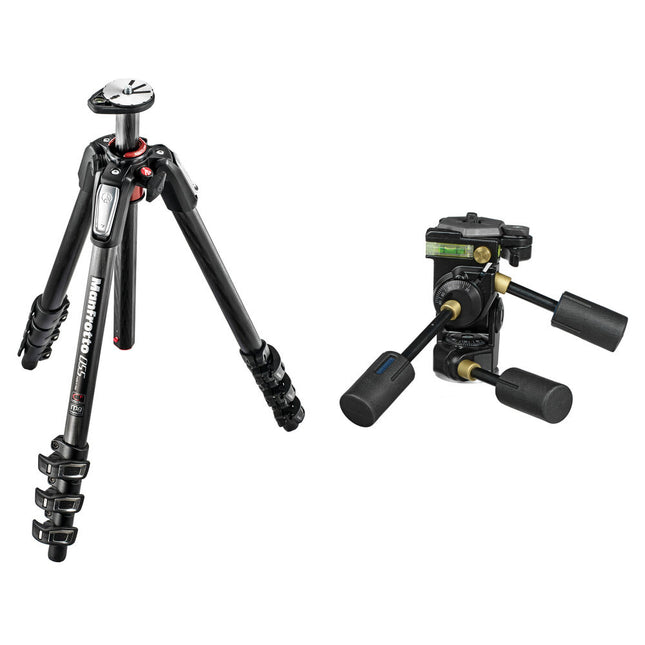 Manfrotto MT055CXPRO4 trípode de fibra de carbono 73 cm altura máxima y cabeza 229D profesional