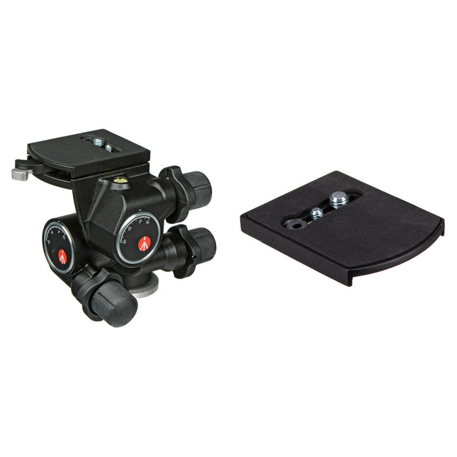 Manfrotto 410 3 vías Cabezal Panorámico con 2 placas 410PL y carga 11 lb