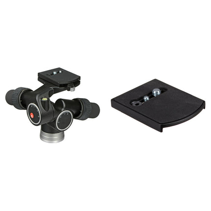 Manfrotto 405 Cabezal de Tres Vías con Sistema de Liberación Rápida 410PL